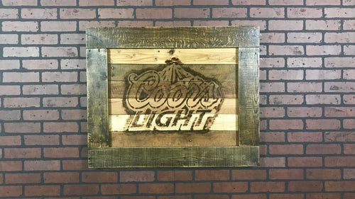 Coors Light Framed Logo