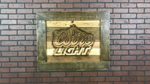 Coors Light Framed Logo