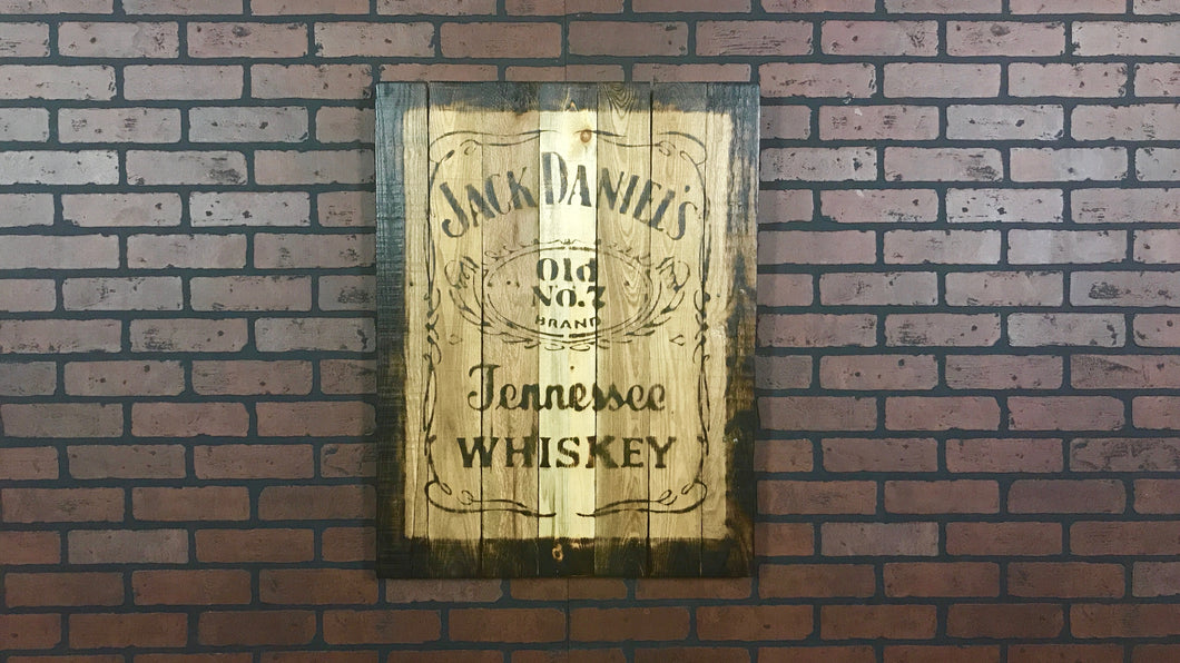 Jack Daniels Gallery Art w/ Burnt Edges