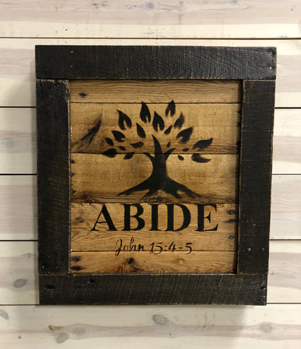 Abide John 15:4-5 Framed