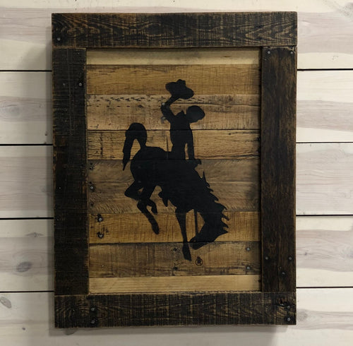 Wyoming Cowboys Framed Art